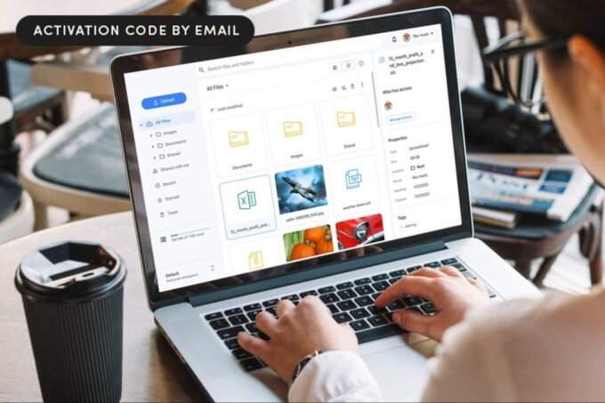 OnlineDrive cloud storage platform interface showing file management and team collaboration features