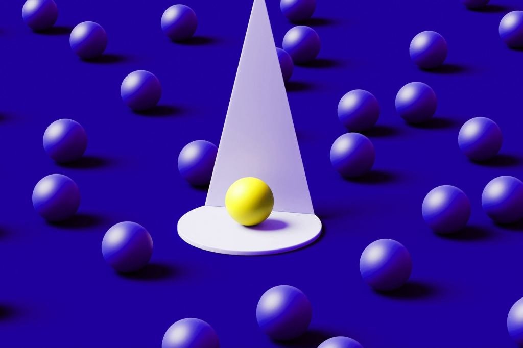 The Visibility Imperative: 5 Strategies to Dominate Your Market 3 A spotlight illuminating a business logo, symbolizing brand visibility and market recognition.