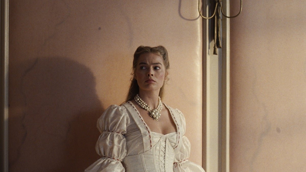 Margot Robbie as Cathy in a scene from the film 'Wuthering Heights'.