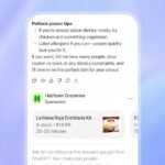 Screenshot showing 'sponsored' links at the bottom of a ChatGPT answer, with 'Image: OpenAI' attribution.