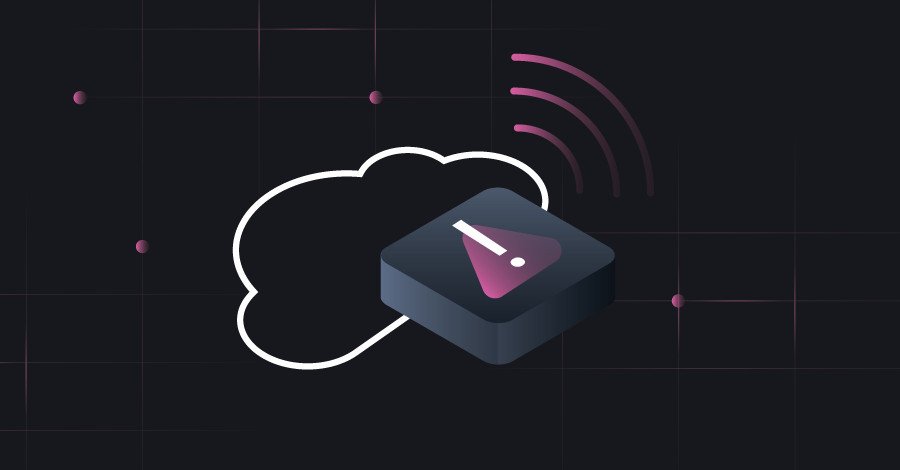 Abstract illustration of a cloud network experiencing an outage, with broken connections and a central identity icon highlighted.
