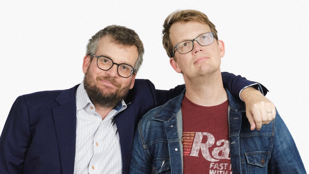 Hank and John Green, co-founders of Complexly, discussing their transition to a nonprofit model.