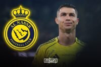 Cristiano Ronaldo celebrating a goal for Al Nassr
