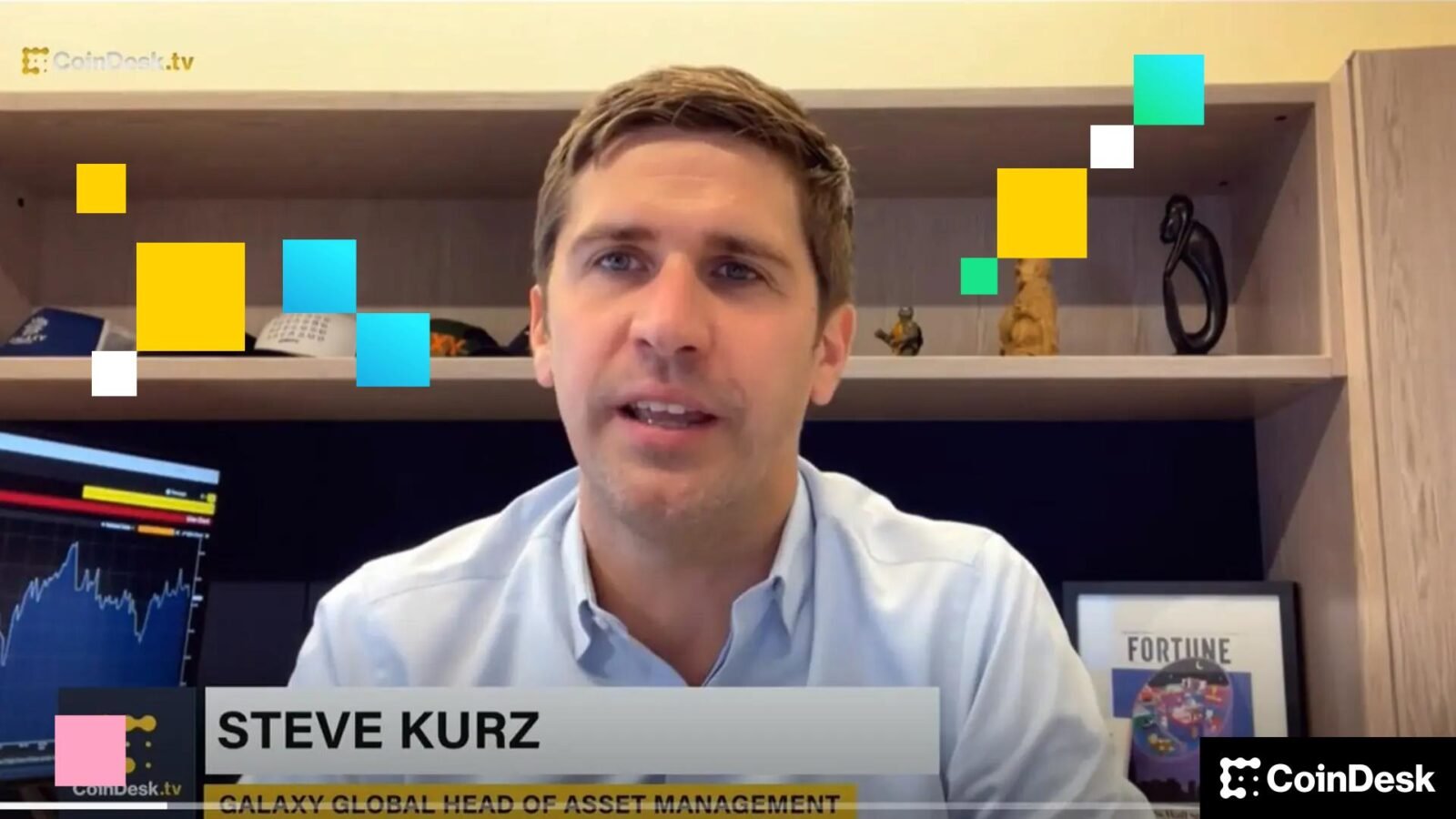 Galaxy Digital's Steve Kurz Unpacks Crypto's 'Great Convergence' and Enduring Future 3 Steve Kurz of Galaxy Digital discussing crypto trends on CoinDesk TV