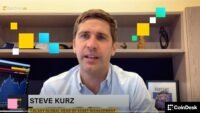 Steve Kurz of Galaxy Digital discussing crypto trends on CoinDesk TV