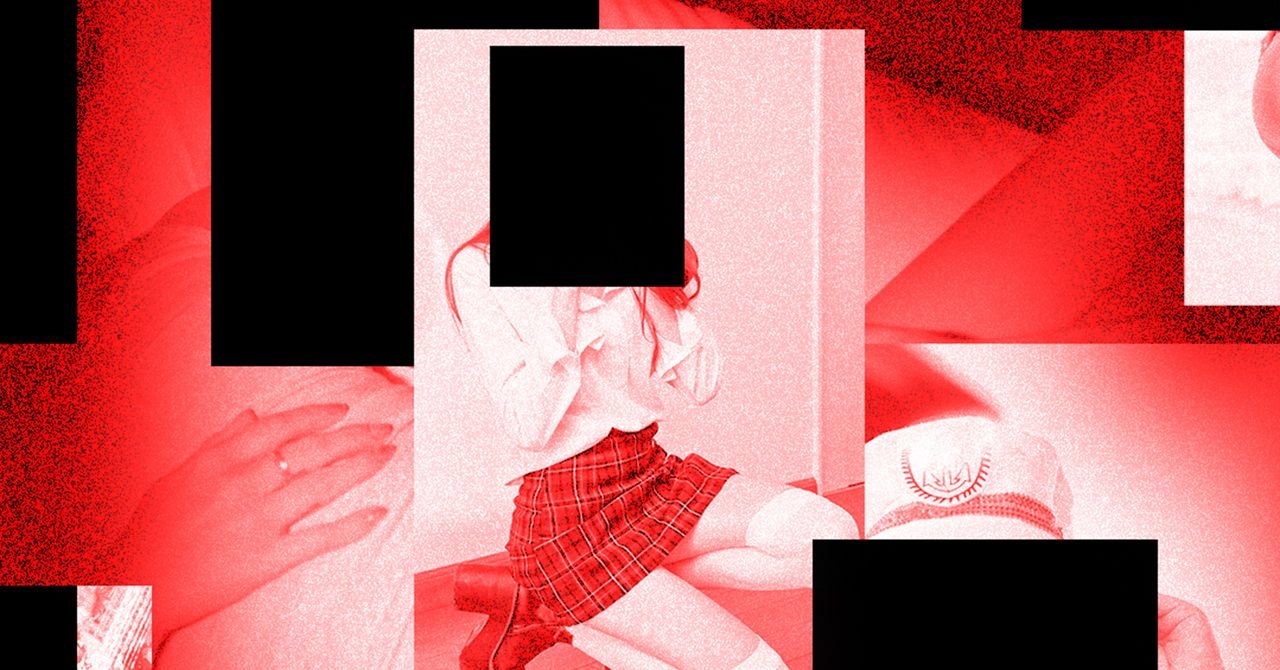 Illustration depicting digital chains or cryptocurrency symbols linked to human figures, symbolizing crypto-funded human trafficking and exploitation.