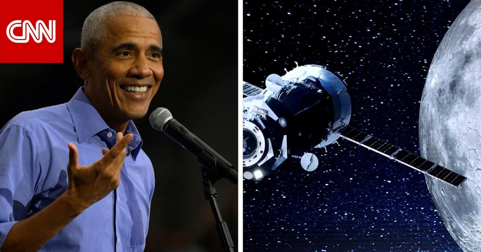 صورة للرئيس الأمريكي الأسبق باراك أوباما يتحدث خلال مقابلة بودكاست.