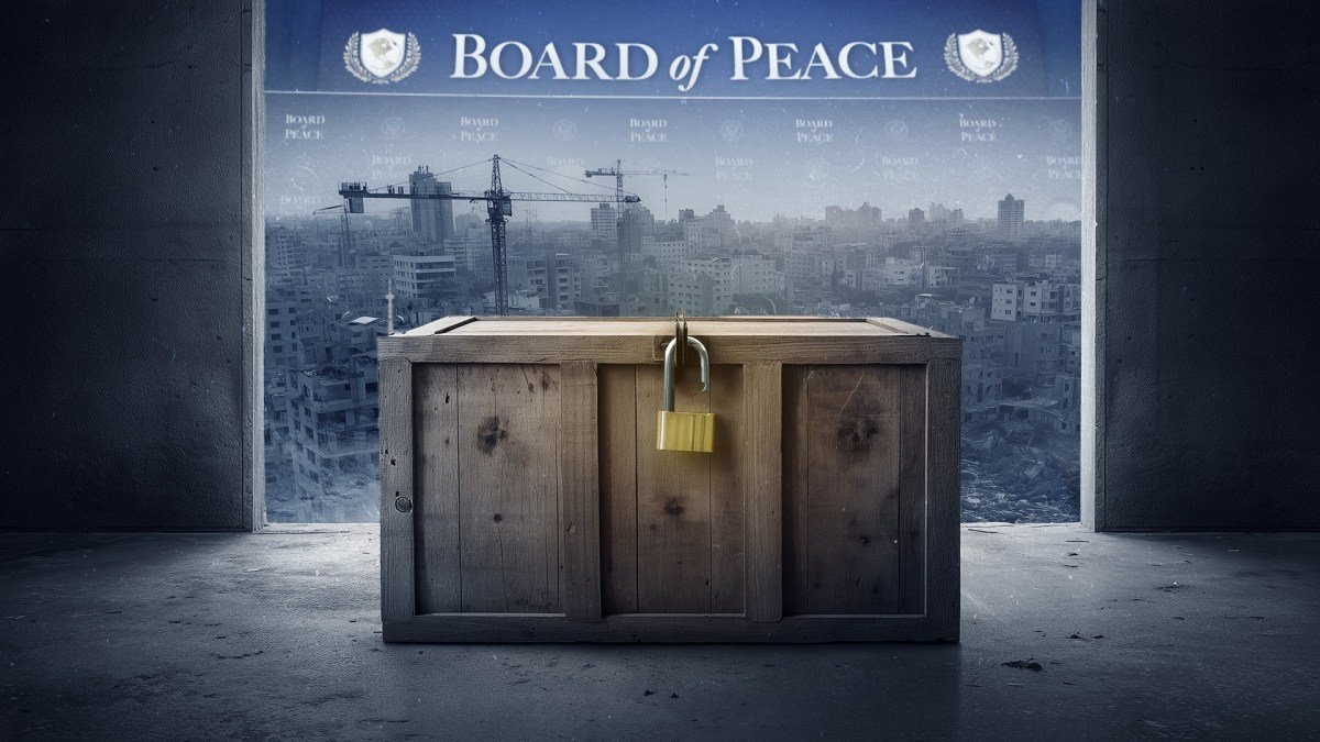 صورة تجمع بين رموز السلام والسياسة في الشرق الأوسط، تعكس تعقيدات المشهد الإقليمي.