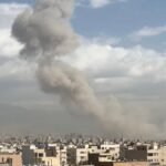 صورة جوية لمنشآت عسكرية إيرانية مستهدفة أو طائرة مسيرة أمريكية