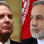 صورة لمسؤولين إيرانيين وأمريكيين يجلسون على طاولة مفاوضات في سلطنة عُمان