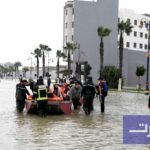 صورة جماهير نادي المغرب التطواني في المدرجات تدعم مبادرة التضامن مع ضحايا الفيضانات
