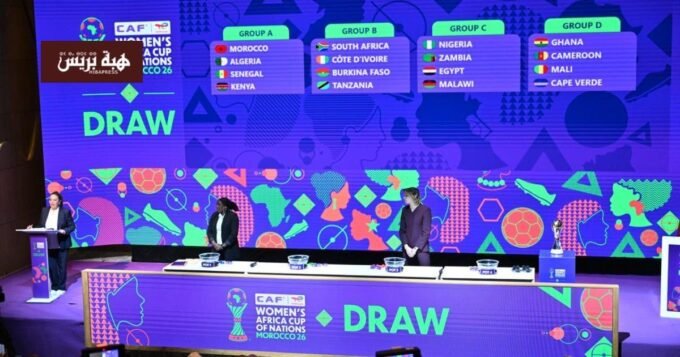 شعار كأس أمم إفريقيا للسيدات أو صورة لمنتخب كرة القدم النسائية المغربي.