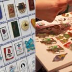 مجموعة متنوعة من دبابيس الألعاب الأولمبية يتم تبادلها بين المشاركين في دورة الألعاب الشتوية في ميلانو.