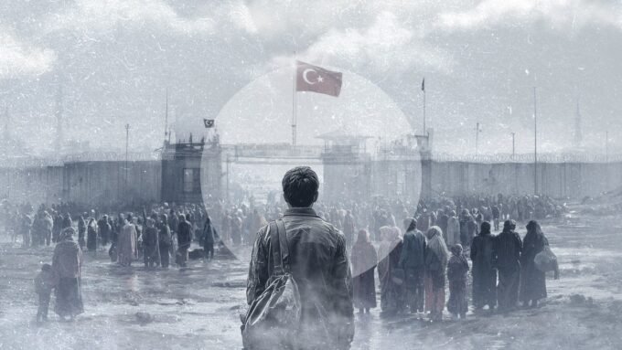 صورة جوية للحدود التركية الإيرانية المحصنة