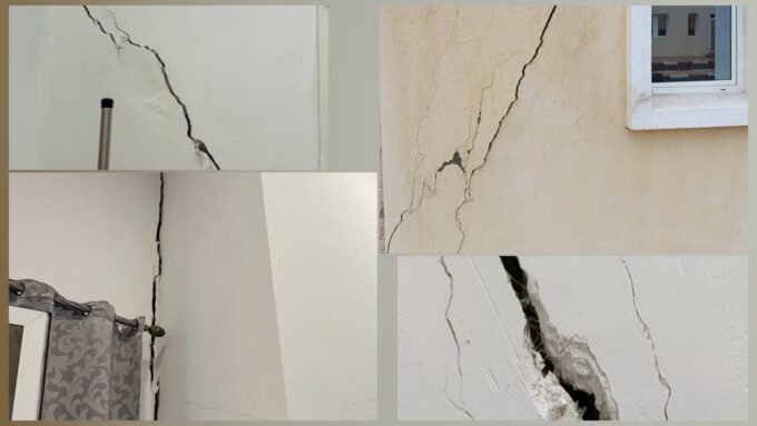 صورة تظهر تشققات واضحة في جدران مستشفى عائشة بآسفي، مما يعكس تدهور البنية التحتية للمرفق الصحي.