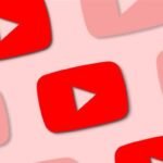 شعار يوتيوب يظهر على واجهة نظارة آبل فيجن برو، يرمز لإطلاق التطبيق الجديد وتجربة الواقع المختلط.