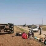 حادث انقلاب سيارة مجاط