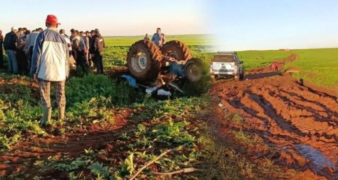 حادث جرار فلاحي سطات