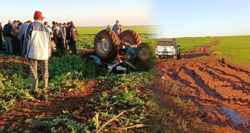 حادث جرار فلاحي سطات