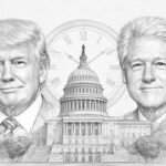 صورة للرئيس دونالد ترامب يلقي خطاب حالة الاتحاد أمام الكونغرس الأمريكي.