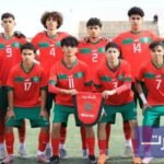 لاعبو المنتخب المغربي لأقل من 16 سنة في مباراة ضد ليبيا ضمن دورة اتحاد شمال إفريقيا