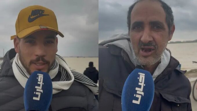 صورة جوية لدواوير غمرتها المياه في إقليم سيدي قاسم، تظهر جهود الإنقاذ وتوزيع المساعدات.