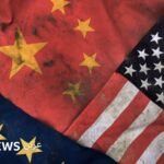 وزير الخارجية الأمريكي ماركو روبيو ووزير الخارجية الصيني وانغ يي في مؤتمر ميونيخ للأمن.