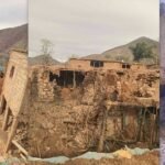 صورة تظهر تشققات وتصدعات في جدران منازل متضررة من زلزال الحوز بجماعة تيغدوين، ضواحي مراكش.