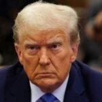 صورة للرئيس الأمريكي السابق دونالد ترامب يتحدث عن الوضع في غزة.