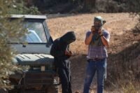 صورة تظهر آثار اعتداء أو تجمع في منطقة نابلس بالضفة الغربية