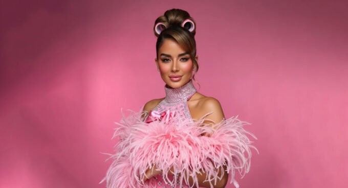 Asmae Amrani, fondatrice d'Amrani Cosmetics, présentant sa nouvelle gamme de produits de beauté vegan et inclusive.