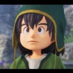 Screenshot from Dragon Quest VII Reimagined showing characters in a vibrant, diorama-like world