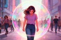 A person with their eyes closed, appearing calm and reflective, symbolizing energy conservation and self-care.