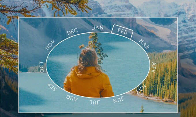A celestial graphic depicting planetary alignments and a 'ring of fire' solar eclipse, symbolizing cosmic course correction in February.