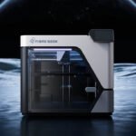 A sleek, compact FibreSeeker 3 desktop 3D printer in operation, showcasing its advanced continuous fiber printing capabilities.