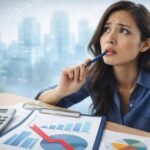 A financial advisor discussing investment strategies with a client in an office setting