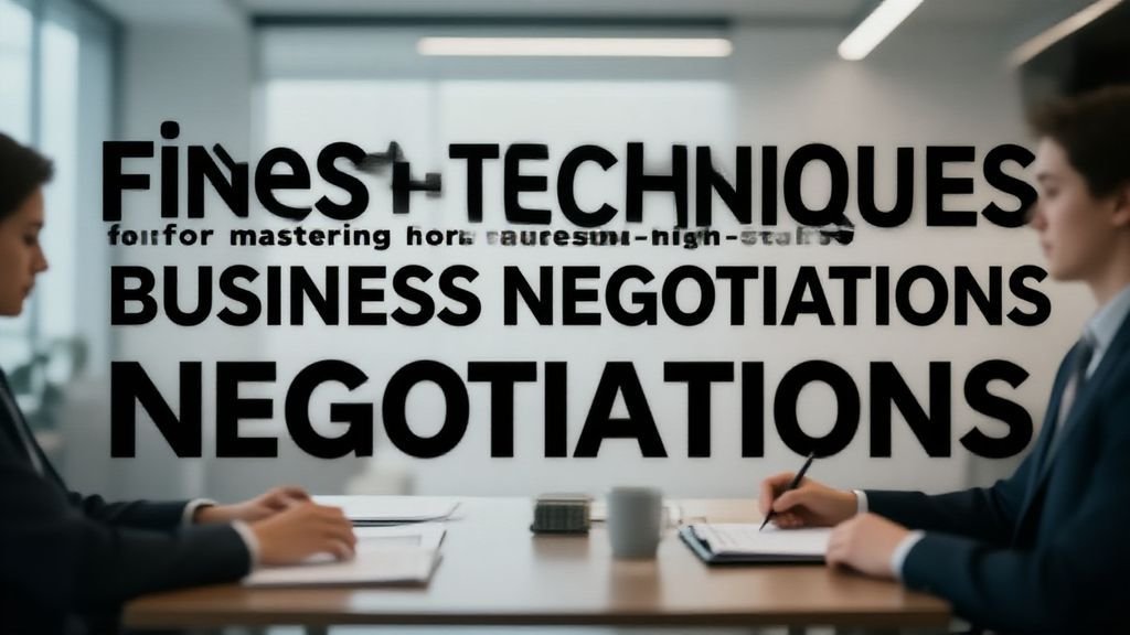 Finest techniques for mastering high-stakes business negotiations. complete guide
