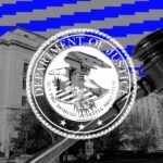 A stylized image representing the legal battle between the Department of Justice and Google over its search monopoly.