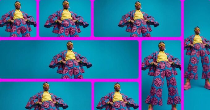 A collage of AI-generated images from Google Nano Banana 2, including a weather infographic, a person in a hot tub, and a skier.