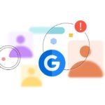 Illustration of a person using Google Search with privacy settings, or a magnifying glass over a shield icon.