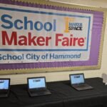 Students proudly display their diverse projects, from robotics to crafts, at the vibrant Hammond School City Maker Faire.