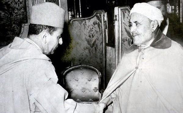 Le roi Mohammed V et Abdelkrim El Khattabi