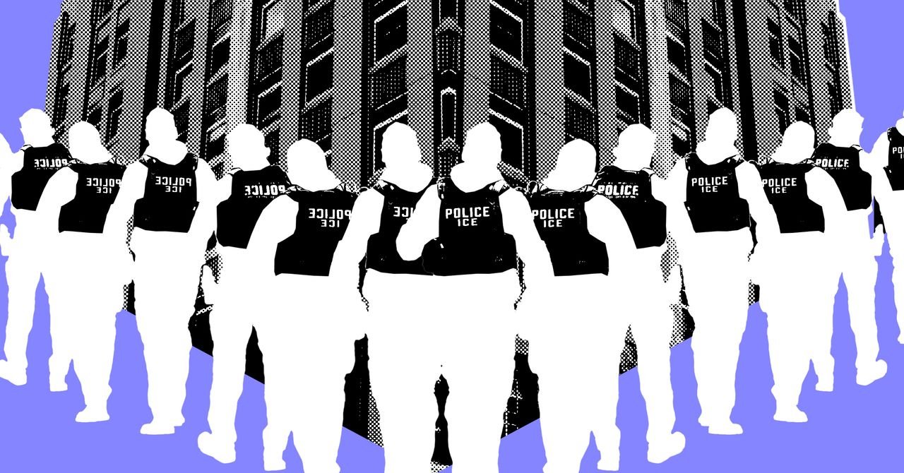 Map pins indicating numerous new, secretly acquired ICE office locations across the United States.