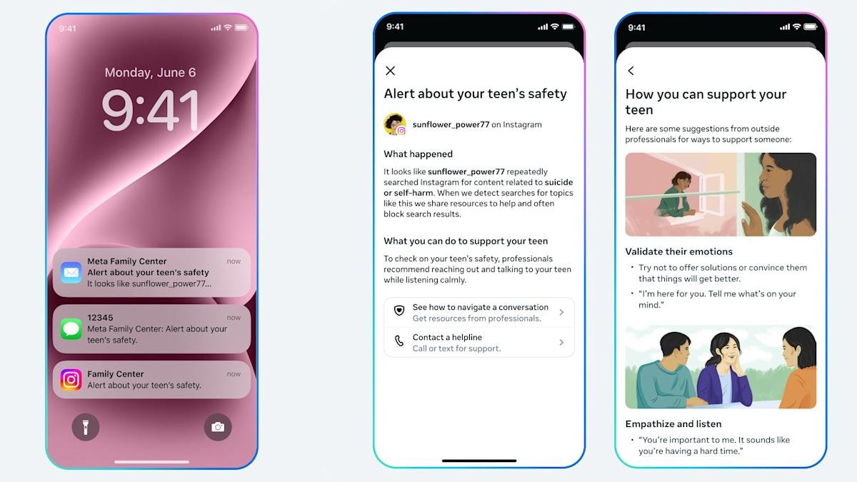 Instagram Bolsters Teen Safety with New Parental Alerts for Self-Harm Searches 3 A parent's hand holding a smartphone displaying the Instagram app, with a concerned expression, symbolizing parental oversight and teen safety.