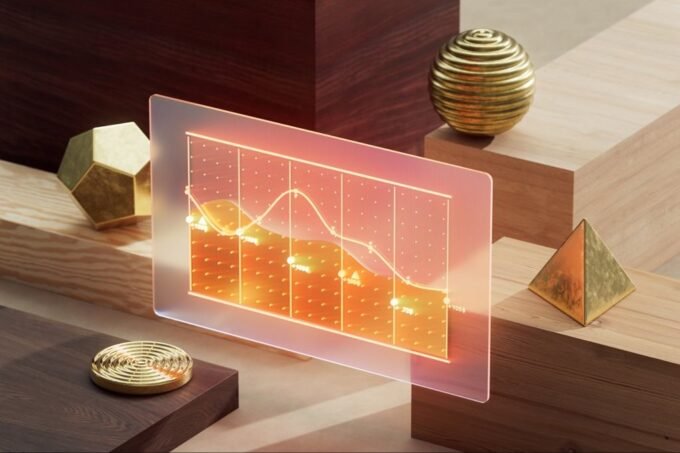 Digital finance infrastructure with interconnected nodes and financial symbols, representing the quiet shift in global capital markets.