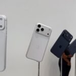 Red Alert: iPhone 18 Pro Poised for a Bold New Hue, But 'Scratchgate' Looms 4 iPhone 17 Pro smartphones on display at Apple Park, hinting at future iPhone 18 Pro color options.