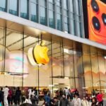 An iPhone displaying its screen, symbolizing Apple's strong presence in the Chinese market.