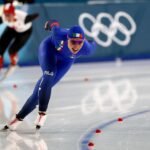 La patineuse italienne Francesca Lollobrigida, lors de l’épreuve du 3 000 m femmes, le 7 février 2026, à Milan (Italie).