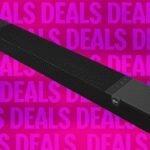 A sleek Klipsch Flexus Core 200 soundbar positioned beneath a television screen, showcasing its modern design.