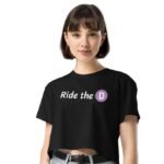LA Metro 'Ride the D' merchandise, featuring a black t-shirt and crop top.